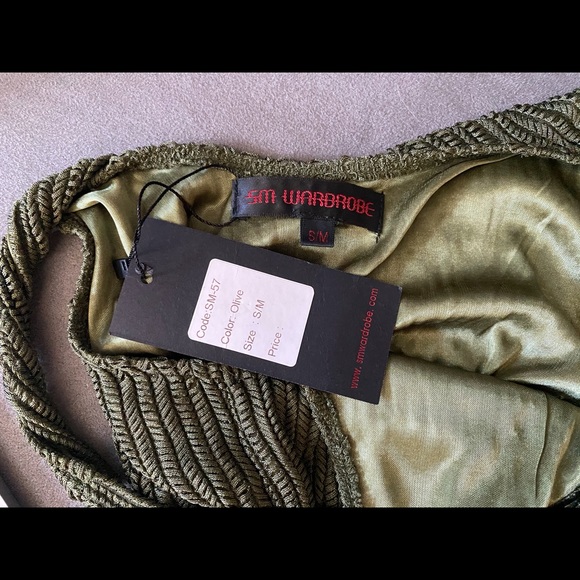 Woven Green Dress NWT - Picture 9 of 9